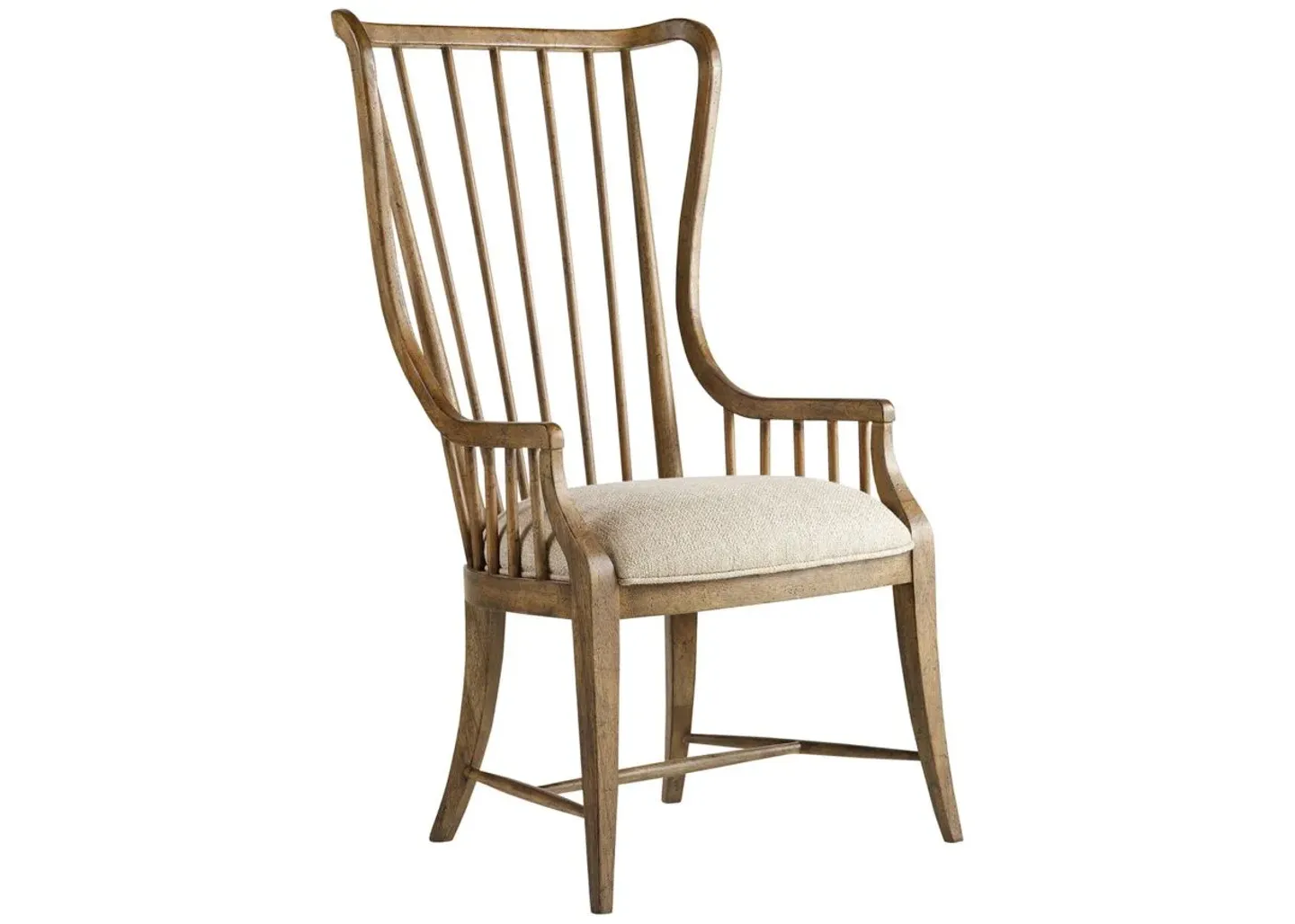 Hooker Furniture Corp. Sanctuary Tall Windsor Dining Armchair in Antiqued Hickory / Larkin Oak by Hooker Furniture